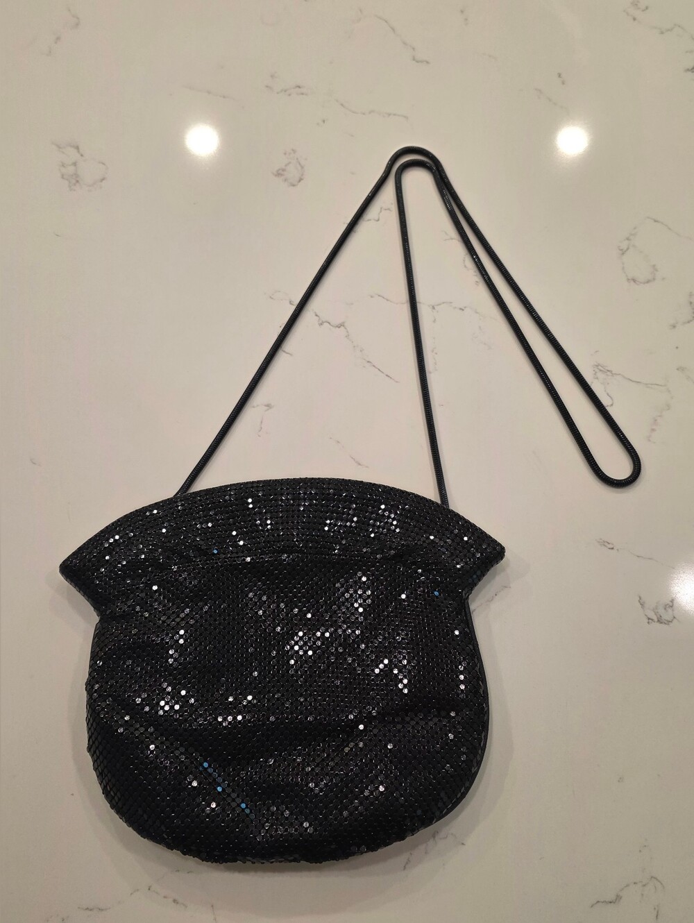 Black Metal Mesh Evening Purse